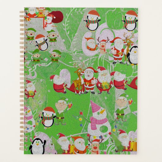Santa Magical Green New Year  Planner (Voorkant)