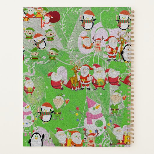 Santa Magical Green New Year Planner (Achterkant)