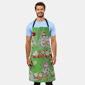 Santa Magical Green New Year Schort (Gedragen)