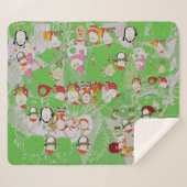 Santa Magical Green New Year Sherpa Deken (Voorkant (horizontaal))