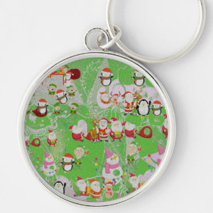 Santa Magical Green New Year Sleutelhanger