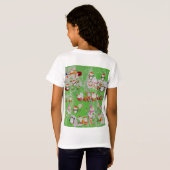 Santa Magical Green New Year T-shirt (Achterkant volledig)