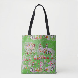 Santa Magical Green New Year Tote Bag