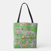 Santa Magical Green New Year Tote Bag (Achterkant)