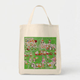 Santa Magical Green New Year  Tote Bag