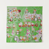 Santa Magical Green New Year Wandkleed (Voorkant)