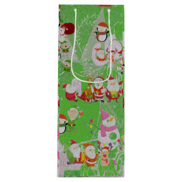 Santa Magical Green New Year Wijn Cadeautas