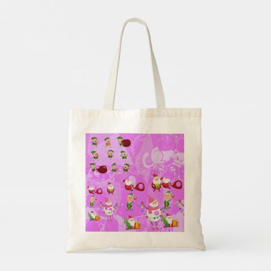Santa Magical Pink New Tote Bag (Achterkant)
