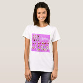 Santa Magical Pink New Year T-shirt (Voorkant volledig)
