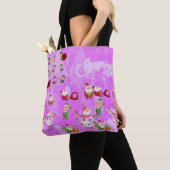 Santa Magical Pink New Year Tote Bag (Dichtbij)