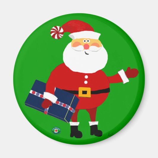 Santa Magnet - Rond (Voorkant)