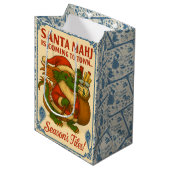 Santa Mahj Cadeaubag Medium Cadeauzakje (Voorkant Gekanteld)