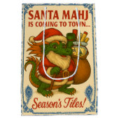 Santa Mahj Cadeaubag Medium Cadeauzakje (Achterkant)