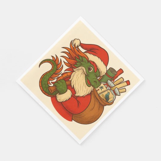 Santa Mahj! Feestelijke servetten (Hoek)