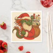 Santa Mahj! Holiday Napkins Servet (Insitu)