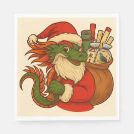 Santa Mahj! Holiday Napkins Servet