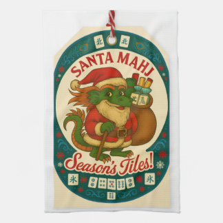 Santa Mahj Kitchen Towel Theedoek