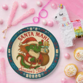 Santa Mahj! Paper Plates  Papieren Bordje (Feest)