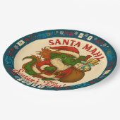 Santa Mahj! Paper Plates  Papieren Bordje (Gekanteld)