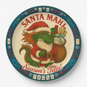 Santa Mahj! Papieren borden  Bordje