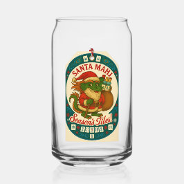 Santa Mahj Pint Glass - Cheers! Blikvorm Glas