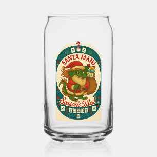 Santa Mahj Pintglas - Proost! Blikvorm Glas