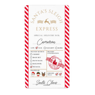 Santa Mail Express Speciale levering cadeau Sticke Etiket