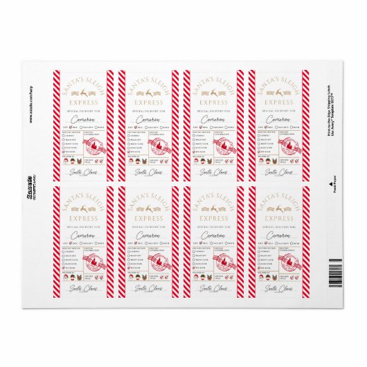 Santa Mail Express Speciale levering cadeau Sticke Etiket (Full Sheet)
