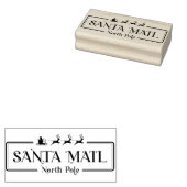 Santa Mail North Pole Rubber Stamp Rubberstempel (Gestempeld)