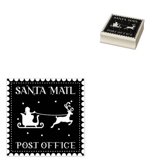 Santa Mail Post Kantoor Rubber Stempel (Gestempeld)