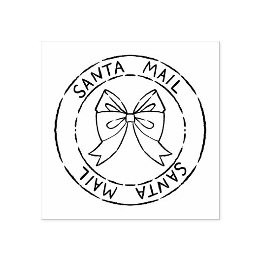 Santa Mail Postzegel Kerstmis Rubberstempel (Afrduk)