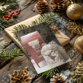 Santa Mail Reindeer Post Kantoor Feestelijke Kerst Kaart