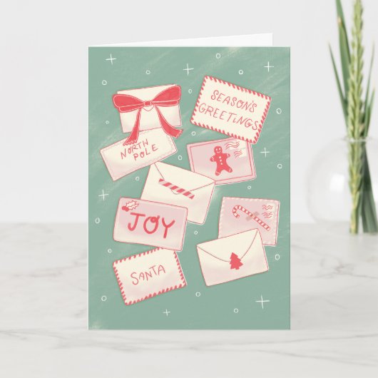 Santa Mail Season's Greetings Christmas Kaart (Voorkant)