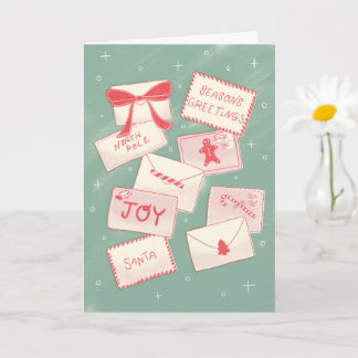 Santa Mail Season's Greetings Christmas Kaart
