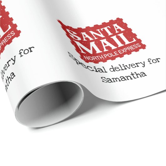 Santa mail speciale afleveringsstempel voor Kerstm Cadeaupapier (Rol Hoek)