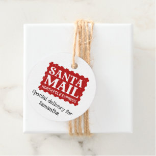 Santa mail speciale levering kerstcadeau label
