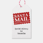Santa mail speciale levering kerstcadeau label cadeaulabel (Voorkant)