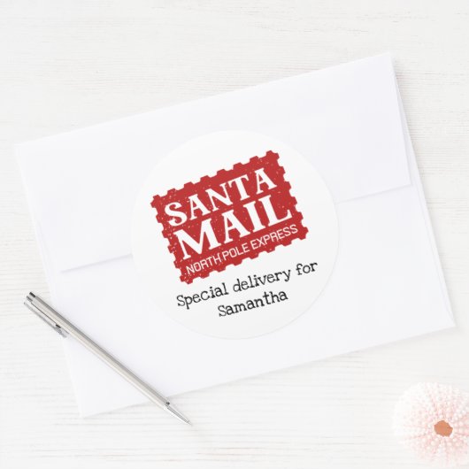 Santa mail speciale levering kerstcadeau sticker (Envelop)