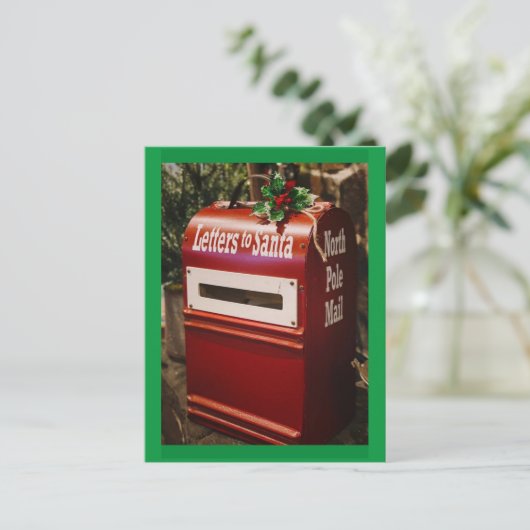 Santa Mailbox-Briefkaart Briefkaart (Staand voorkant)