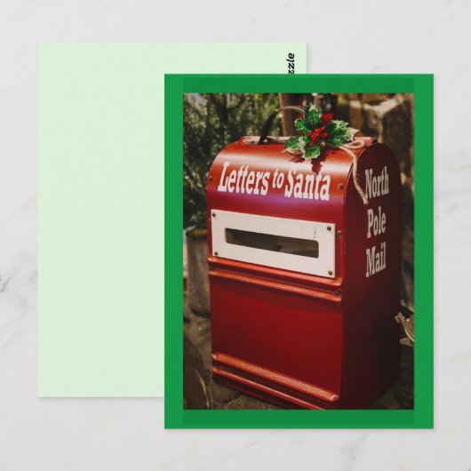 Santa Mailbox-Briefkaart Briefkaart (Voorkant / Achterkant)