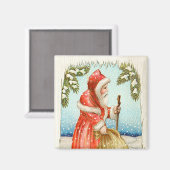 Santa Making Deliveries  Magnet (Voorkant / Achterkant)