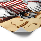 Santa Making Sugar Cookies  stijl print (Hoek)