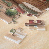 Santa Making Wreaths Christmas Legpuzzel (Zijkant)