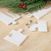 Santa Making Wreaths Christmas Legpuzzel (Zijkant)