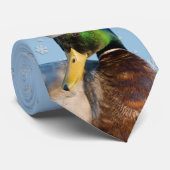 Santa Mallard Duck Kerstkerst Stropdas (Opgerold)