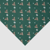 Santa Mallard Duck Kerstmis Tissuepapier (Detail)