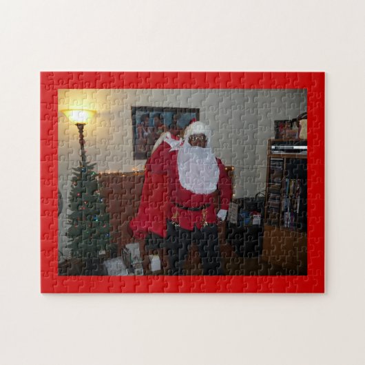 Santa Mama op Fresh Canvas Red CC0000 Legpuzzel (Horizontaal)