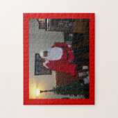 Santa Mama op Fresh Canvas Red CC0000 Legpuzzel (Verticaal)