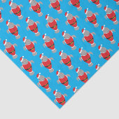 Santa Manatee Cartoon Novelty Kerstmis Tissuepapier (Detail)