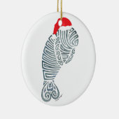 Santa Manatee Keramisch Ornament (Rechts)